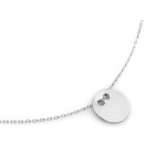 Naszyjnik celebryta ze srebra 925 z zawieszką w formie gładkiego kółka