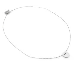 Naszyjnik celebryta ze srebra 925 z zawieszką w formie gładkiego kółka