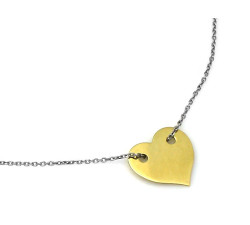 Elegancki naszyjnik celebrytka z czystego srebra z zawieszką w formie złotego serca