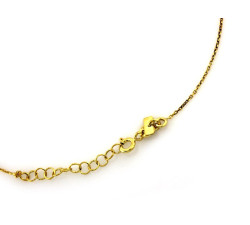 Srebrny, pozłacany naszyjnik próby 925 typu celebryta z minimalistycznym wisiorkiem w kształcie koła