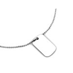 Srebrny naszyjnik dla mężczyzn 925 z personalizowaną blaszką na grawer nieśmiertelnik