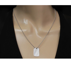 Srebrny naszyjnik dla mężczyzn 925 z personalizowaną blaszką na grawer nieśmiertelnik