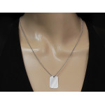 Srebrny naszyjnik dla mężczyzn 925 z personalizowaną blaszką na grawer nieśmiertelnik