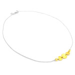 Elegancki naszyjnik ze srebra 925 z okrągłymi złoconymi elementami