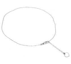 Srebrny naszyjnik krawatka 925 z zwisającym sercem w kształcie spinacza