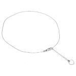 Srebrny naszyjnik krawatka 925 z zwisającym sercem w kształcie spinacza