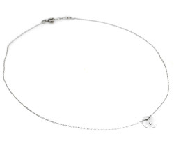 Elegancki naszyjnik celebryta z czystego srebra z prostą zawieszką koło z drobną cyrkonią