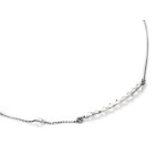 Stylowy naszyjnik srebrny 925 z ozdobami z białych cyrkonii w eleganckim designie