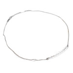 Stylowy naszyjnik srebrny 925 z ozdobami z białych cyrkonii w eleganckim designie