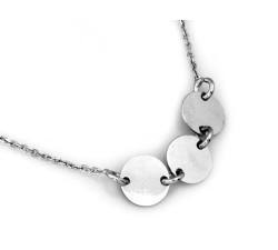 Naszyjnik srebrny 925 celebrytka z trzema minimalistycznymi kółkami