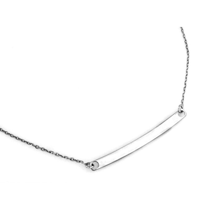 Srebrny naszyjnik celebrytka 925 z blaszka idealną do grawerowania