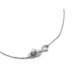 Długi naszyjnik srebrny 925 z serduszkami i blaszkami w stylu celebrytki