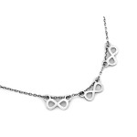 Srebrny naszyjnik z trzema nieskończonościami