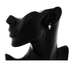 srebrny zestaw 925 ze stalą