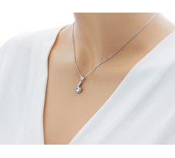 srebrny komplet ze stalą