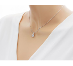 srebrny zestaw 925 ze stalą