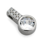 srebrny komplet ze stalą