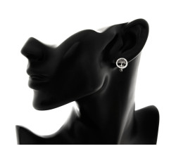 zestaw biżuterii srebrny ze stalą