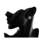 zestaw biżuterii srebrny ze stalą