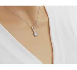 srebrny komplet ze stalą