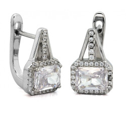 srebrny zestaw 925 ze stalą