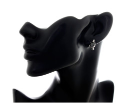 zestaw biżuterii srebrny ze stalą