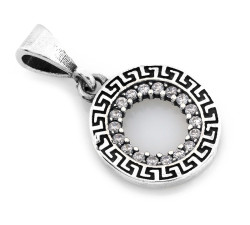 srebrny zestaw 925 ze stalą