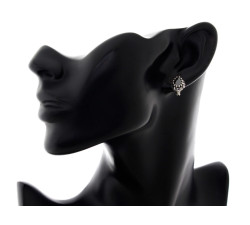 zestaw biżuterii srebrny ze stalą