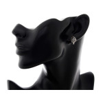 zestaw biżuterii srebrny ze stalą