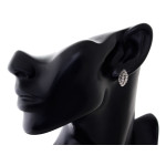 srebrny komplet ze stalą