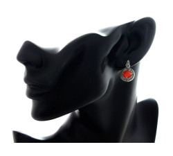 srebrny zestaw 925 ze stalą