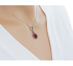 zestaw biżuterii srebrny ze stalą