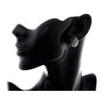 zestaw biżuterii srebrny ze stalą