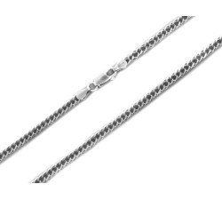 Łańcuszek ze srebra 925 męski o splocie rombo