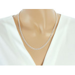 Łańcuszek ze srebra 925 męski o splocie rombo