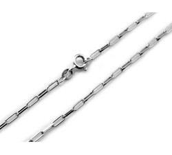 Srebrny łańcuszek 925 szeroki splot ankier na prezent