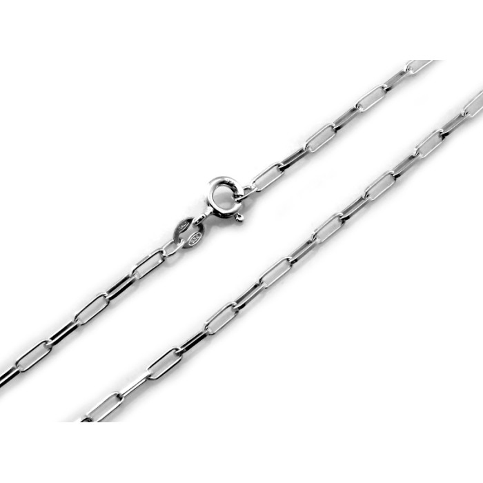 Srebrny łańcuszek 925 szeroki splot ankier na prezent