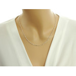 Srebrny łańcuszek 925 szeroki splot ankier na prezent