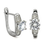 srebrny zestaw 925 ze stalą