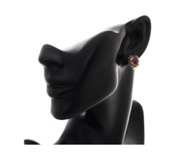 Komplet srebrny 925 z dużym zultanitem oksydowany