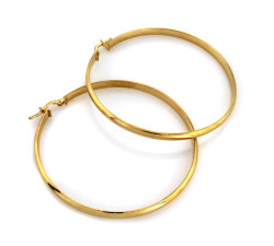Wiszące pozłacane kolczyki srebro 925 kółka klasyczne ponadczasowe 48mm