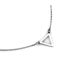 Srebrny naszyjnik 925 typu celebrytka z trójkątną zawieszką
