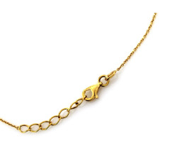 Srebrny pozłącany naszyjnik 925 z wiszącym piórkiem idealny na prezent