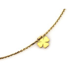 Naszyjnik srebrny 925 pozłacany typu celebrytka z zawieszką w kształcie koniczyny