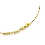 Naszyjnik srebrny 925 pozłacany typu celebrytka z zawieszką w kształcie koniczyny