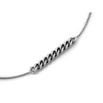 Srebrny naszyjnik 925 z wisiorkiem o wzorze pancerki bez dodatkowych kamieni