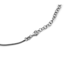 Naszyjnik srebrny 925 z długą pionową blaszką w formie pałeczki