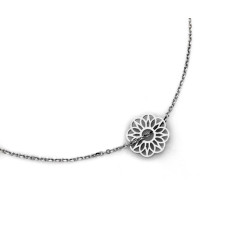 Naszyjnik srebrny 925 z ażurowym kółeczkiem  jako zawieszką