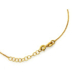 Naszyjnik srebrny 925 z złoconym ażurowym kółeczkiem jako centralnym elementem