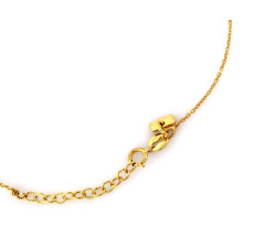 Naszyjnik srebrny 925 z złoconym ażurowym kółkiem jako centralnym elementem